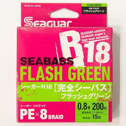 Плетенка для спиннинга Seaguar R18 Flash Green в упаковке