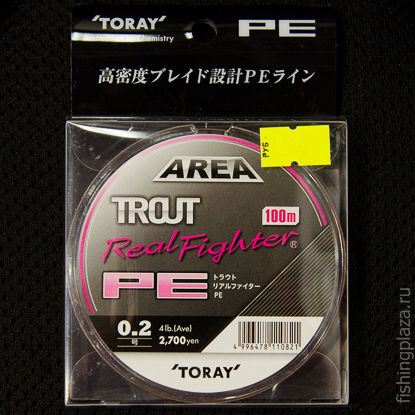 Плетенка для спиннинга Toray Trout Real Fighter PE в упаковке